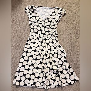 Black & white polka dot dress